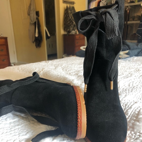 New Kate Spade Saunders Suede Booties - Picture 6 of 7